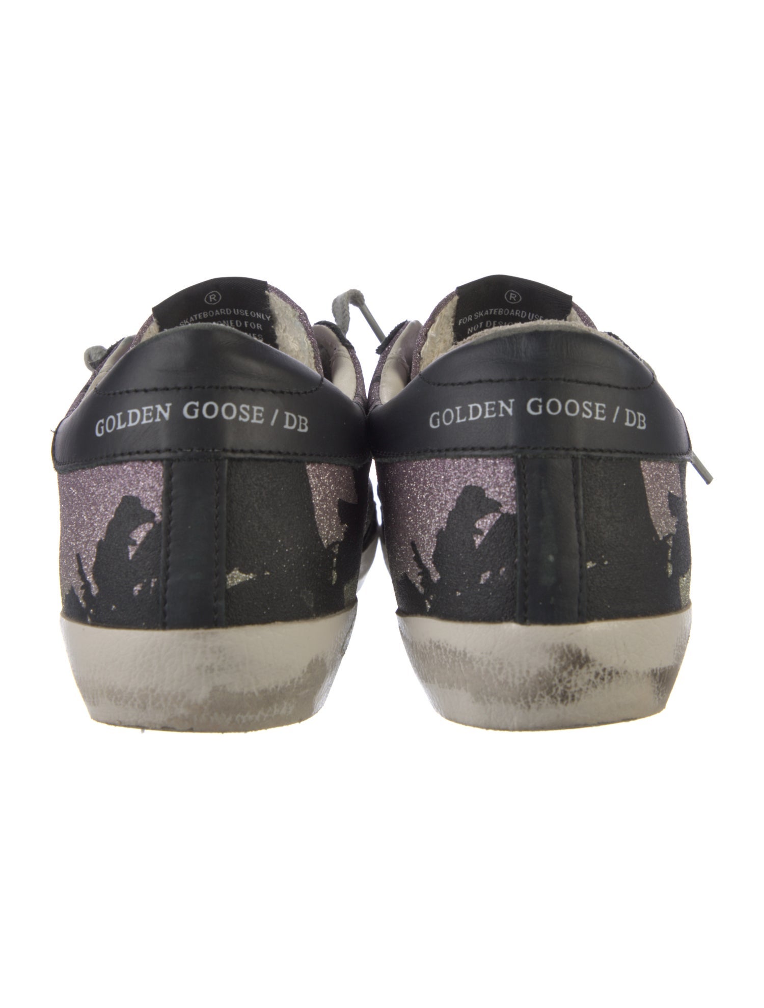 Golden Goose Leather Printed Sneakers