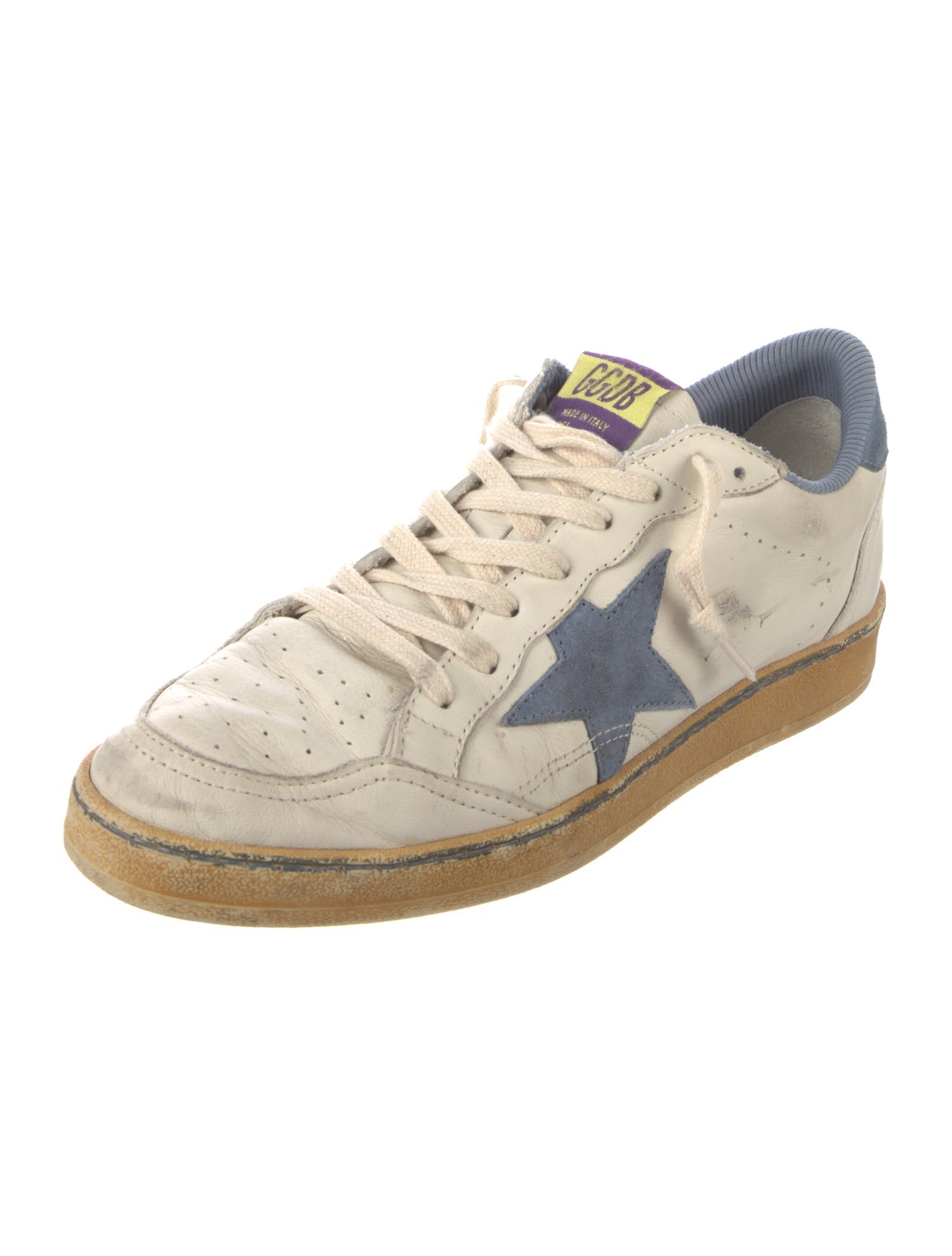 Golden Goose Leather Distressed Accents Sneakers