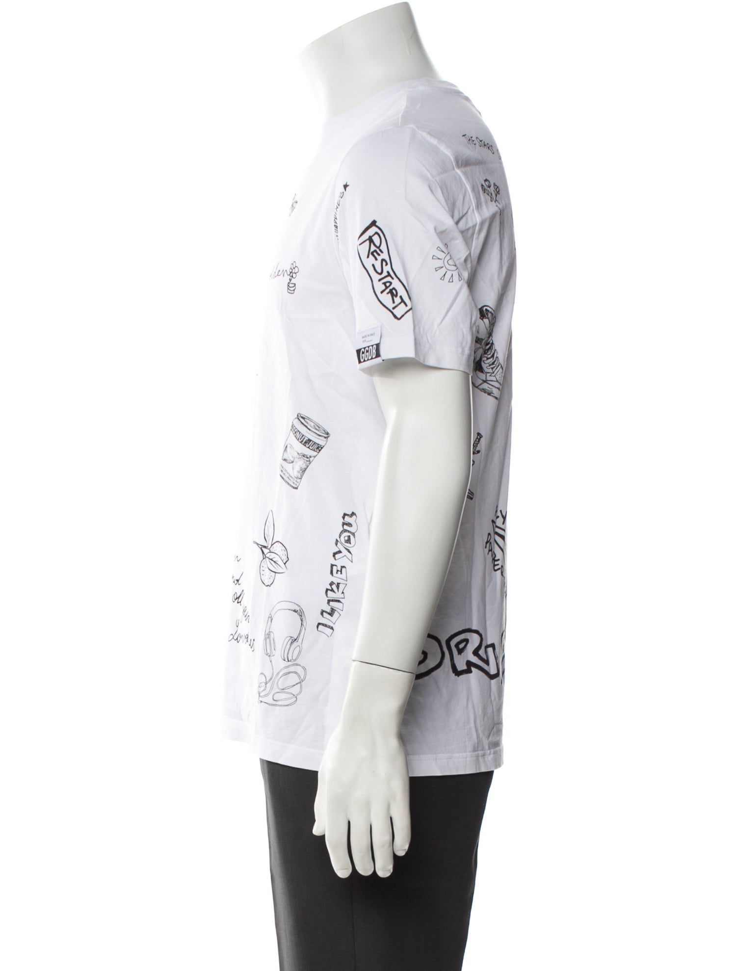 Golden Goose Graphic Print Crew Neck T-Shirt w/ Tags