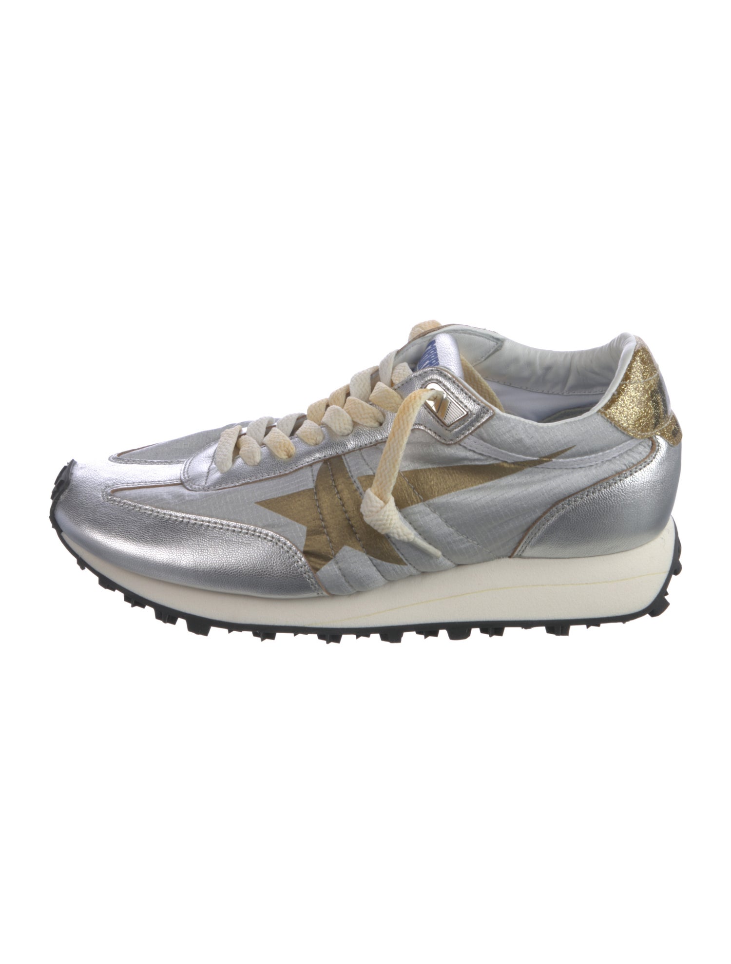 Golden Goose Leather Printed Sneakers