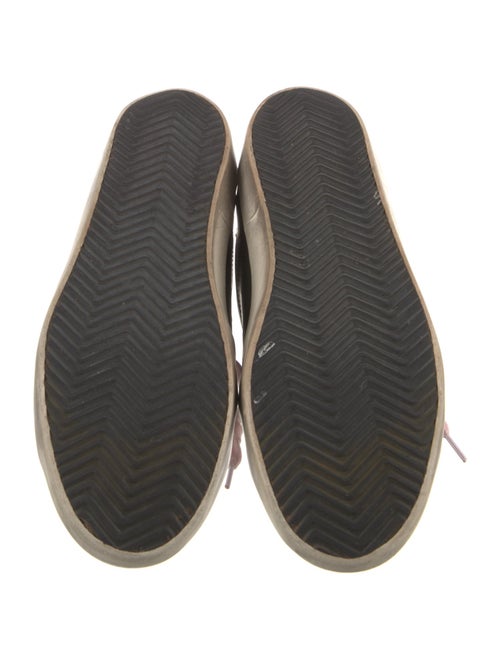 Golden Goose Leather Glitter Accents Sneakers