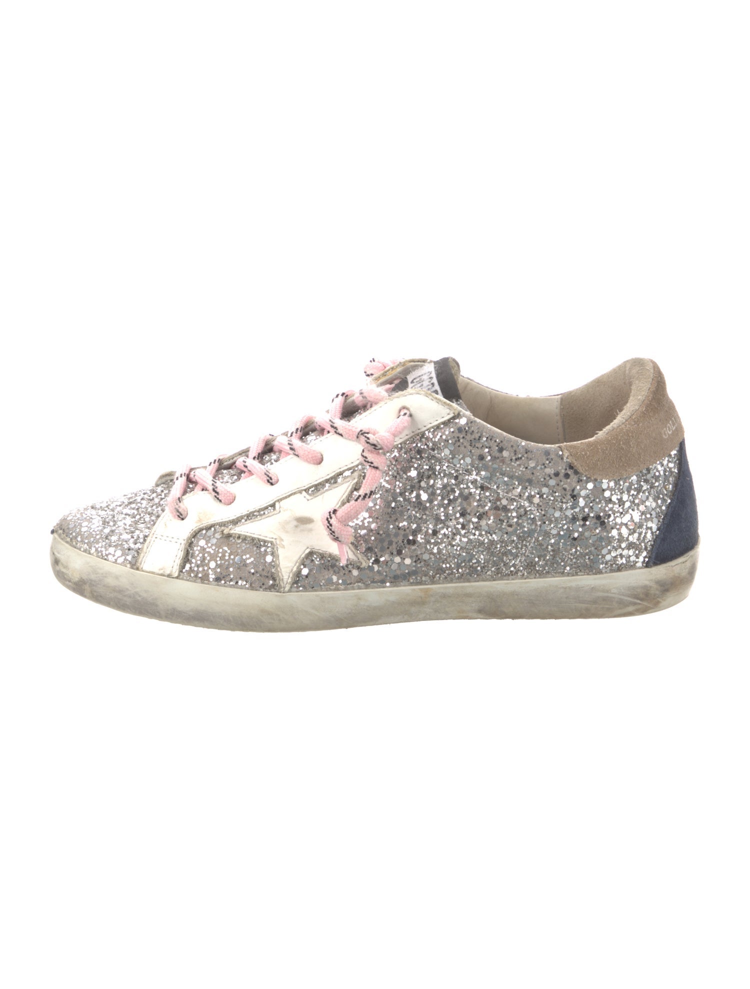 Golden Goose Glitter Distressed Accents Sneakers
