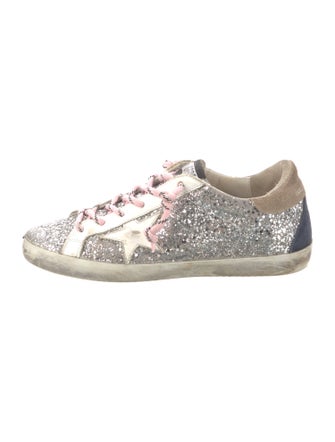 Golden Goose Glitter Distressed Accents Sneakers
