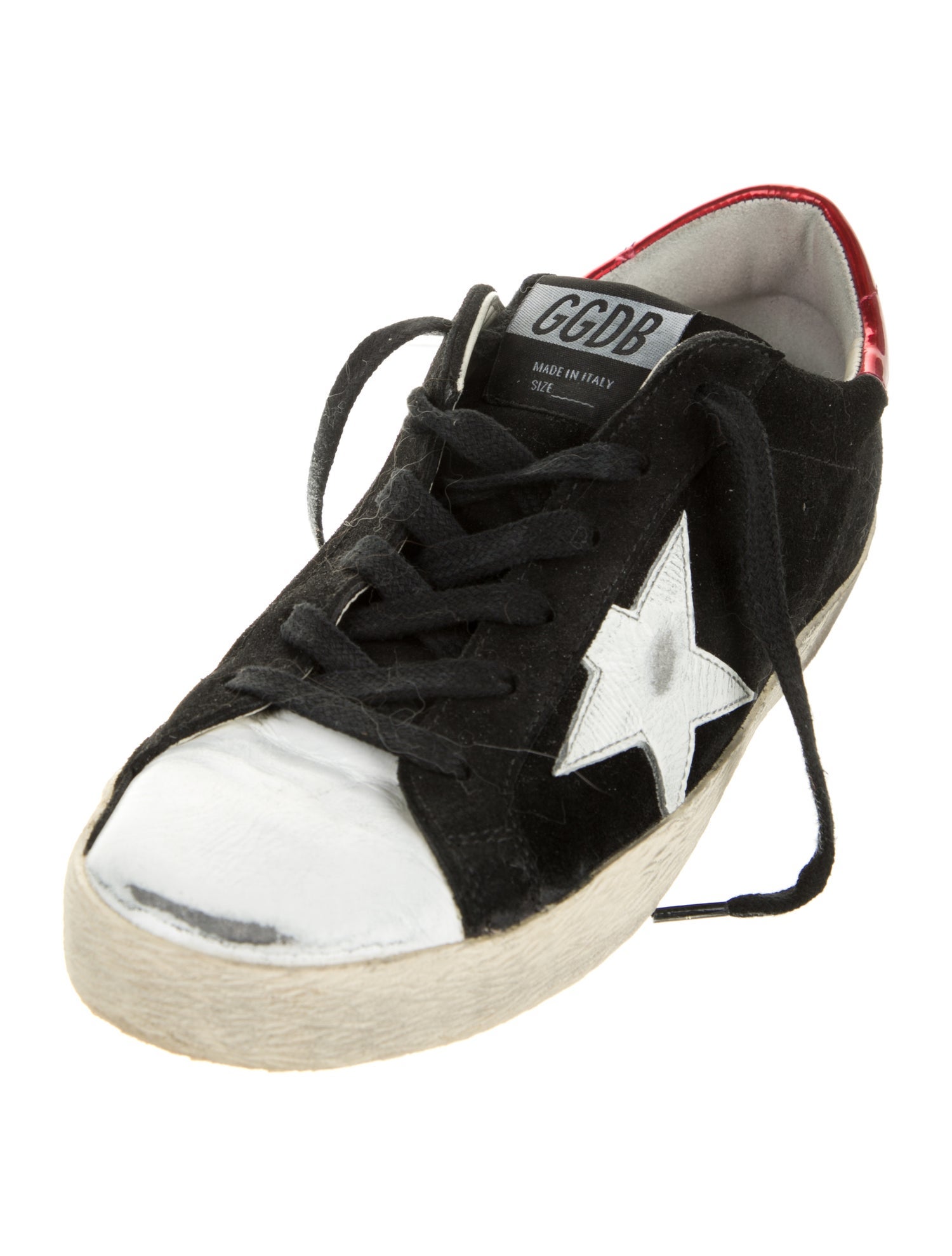 Golden Goose Suede Colorblock Pattern Sneakers