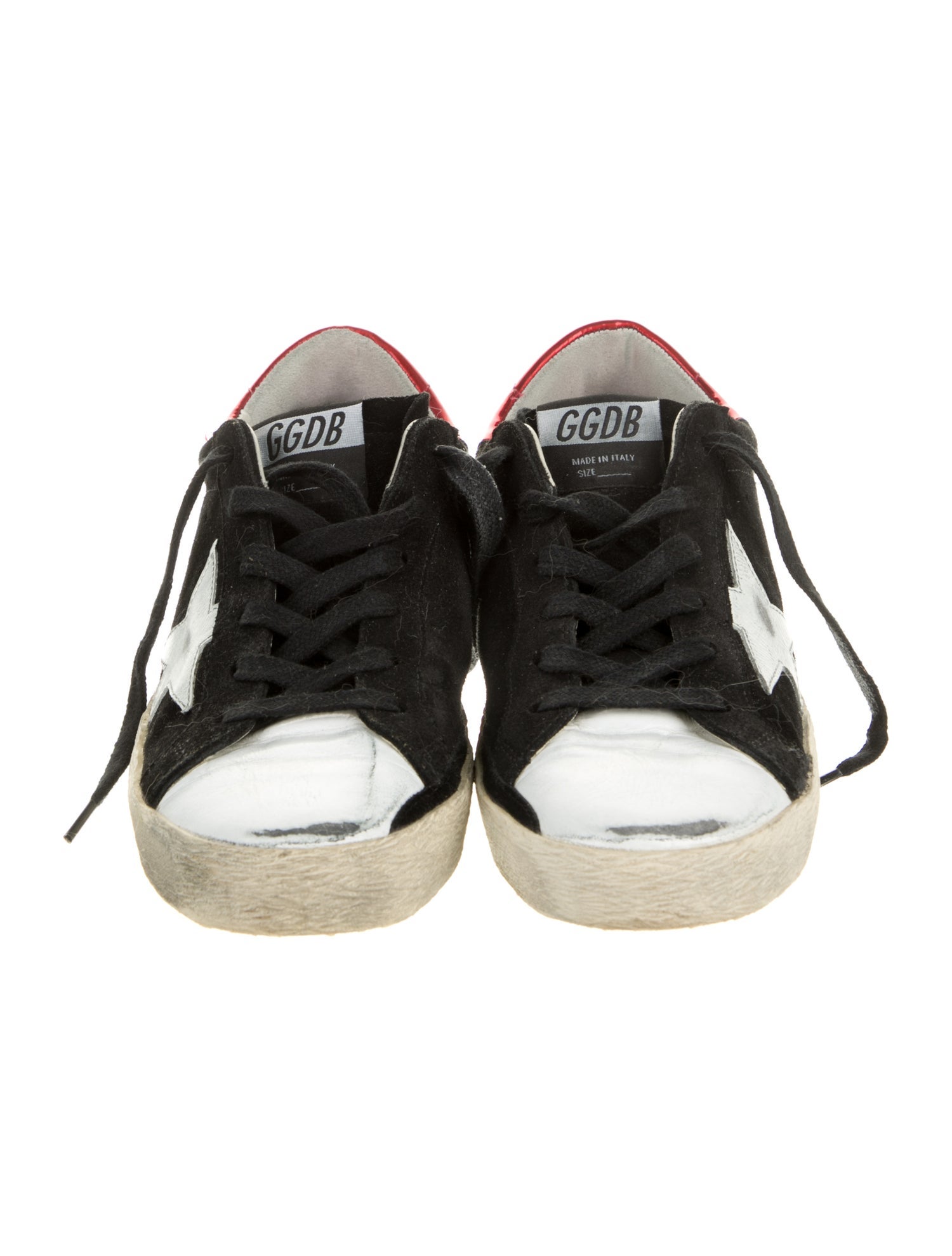 Golden Goose Suede Colorblock Pattern Sneakers