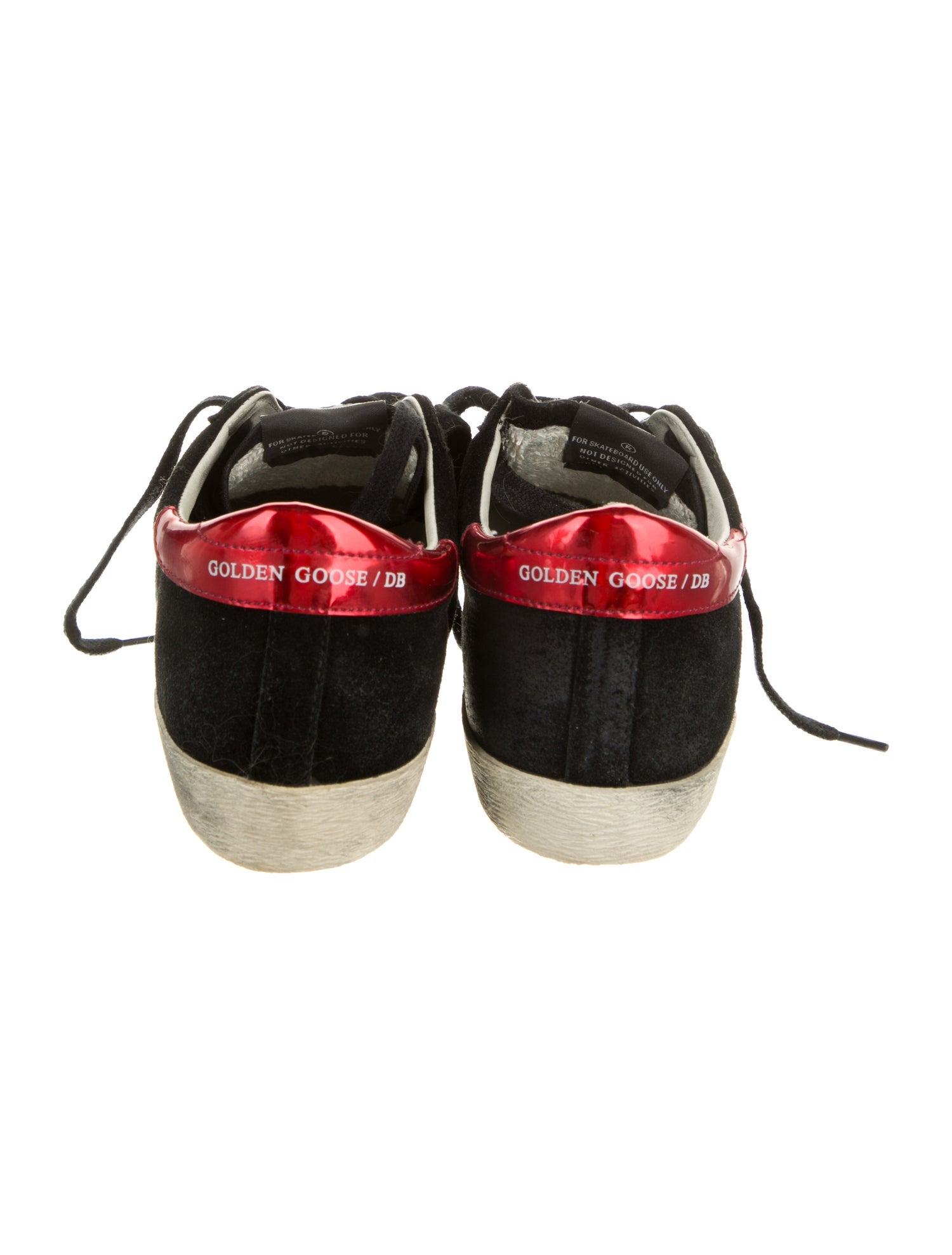 Golden Goose Suede Colorblock Pattern Sneakers