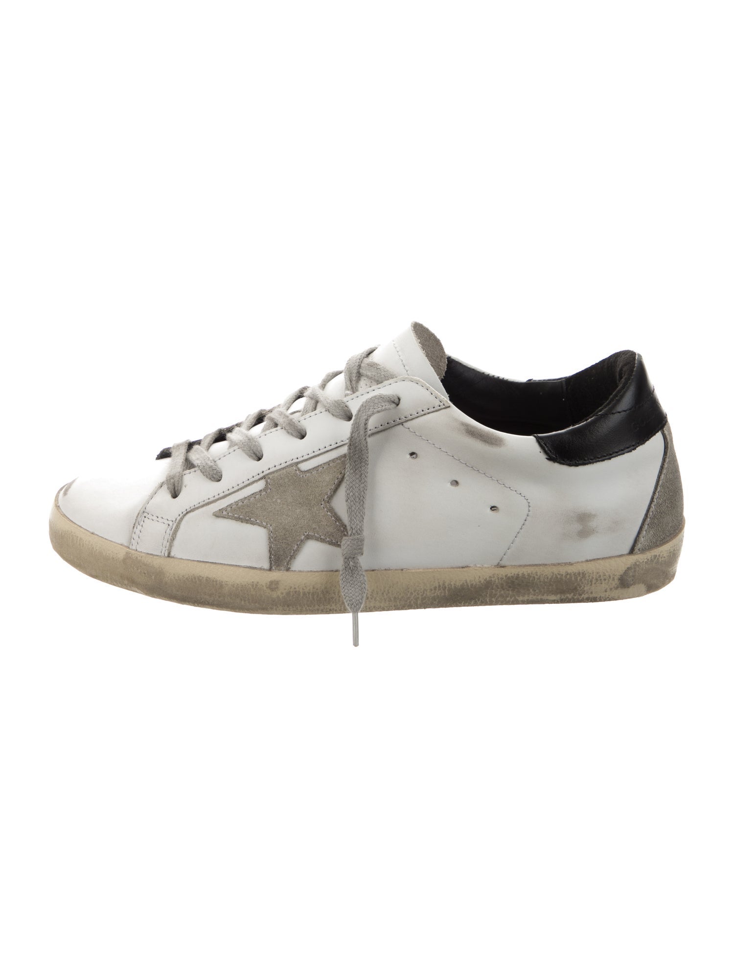 Golden Goose Leather Distressed Accents Sneakers