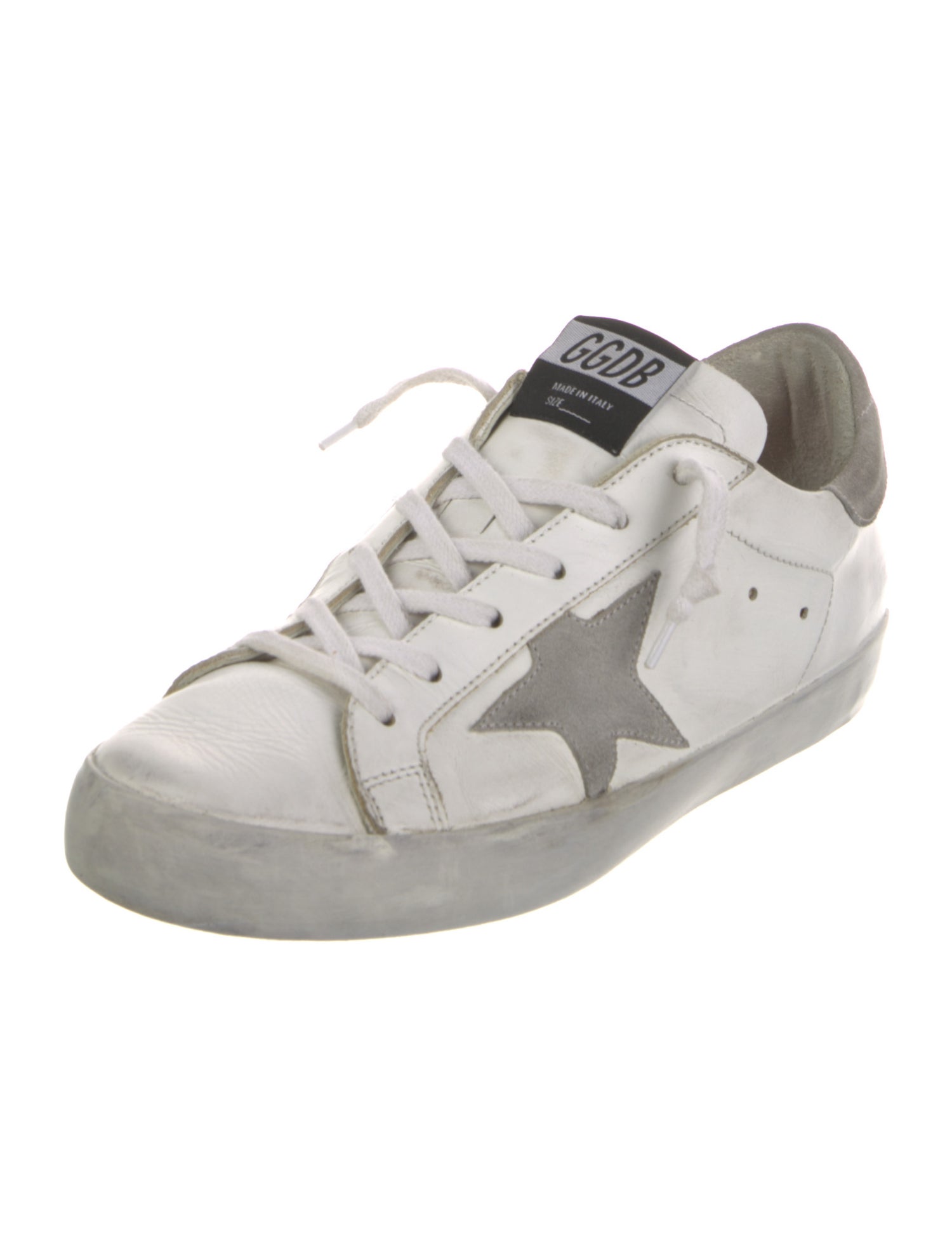 Golden Goose Leather Printed Sneakers