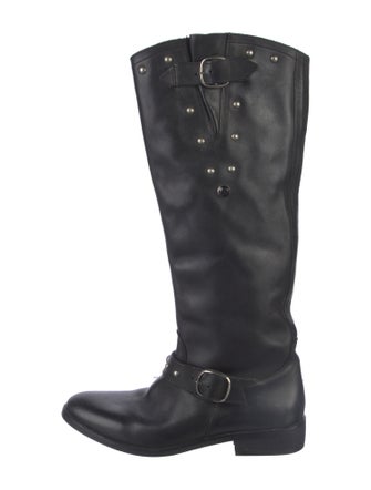 Golden Goose Leather Crystal Embellishments Riding Boots