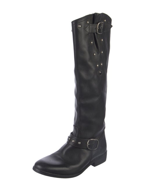 Golden Goose Leather Crystal Embellishments Riding Boots