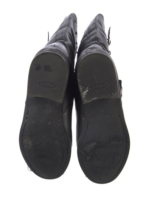 Golden Goose Leather Crystal Embellishments Riding Boots