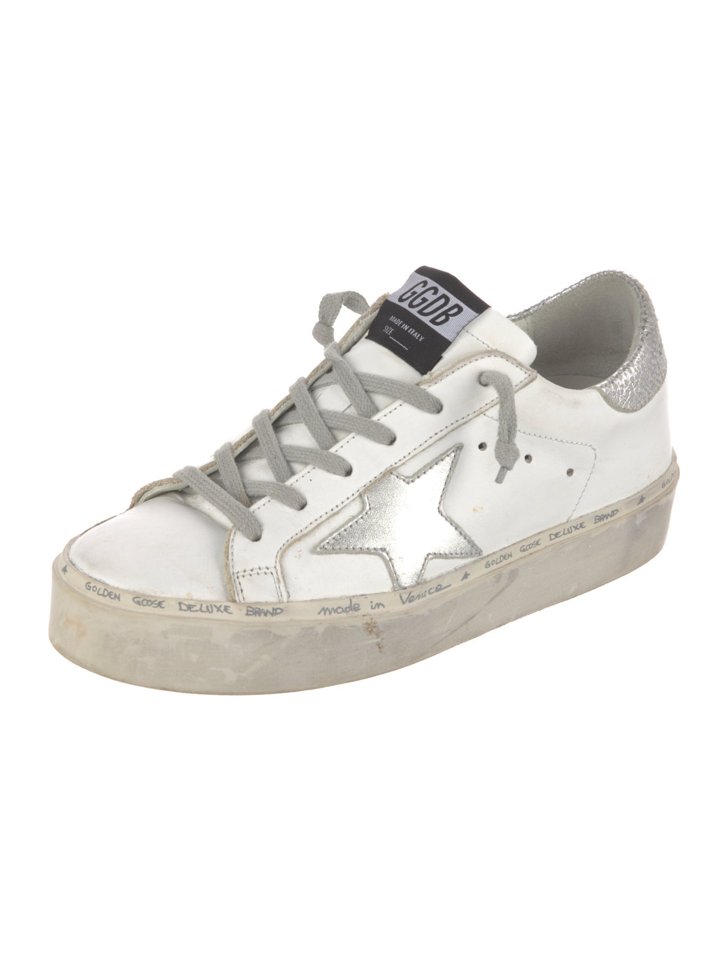 Golden Goose Leather Distressed Accents Sneakers