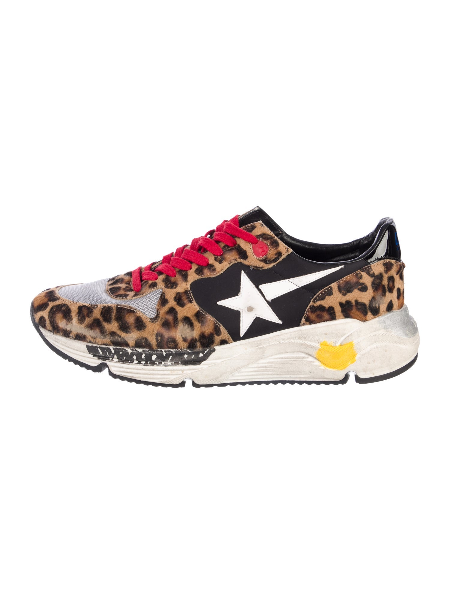 Golden Goose Ponyhair Animal Print Sneakers