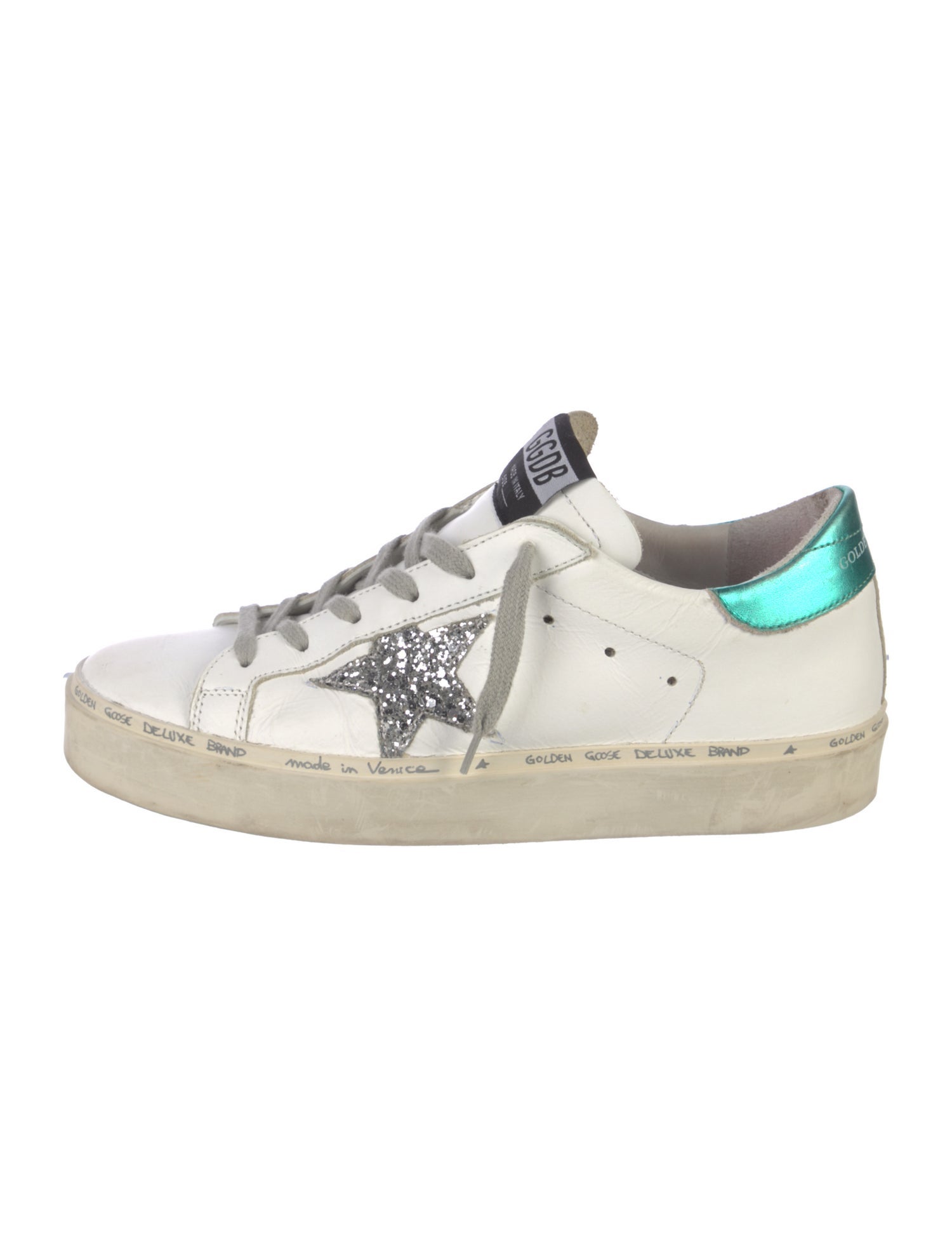 Golden Goose Leather Printed Sneakers