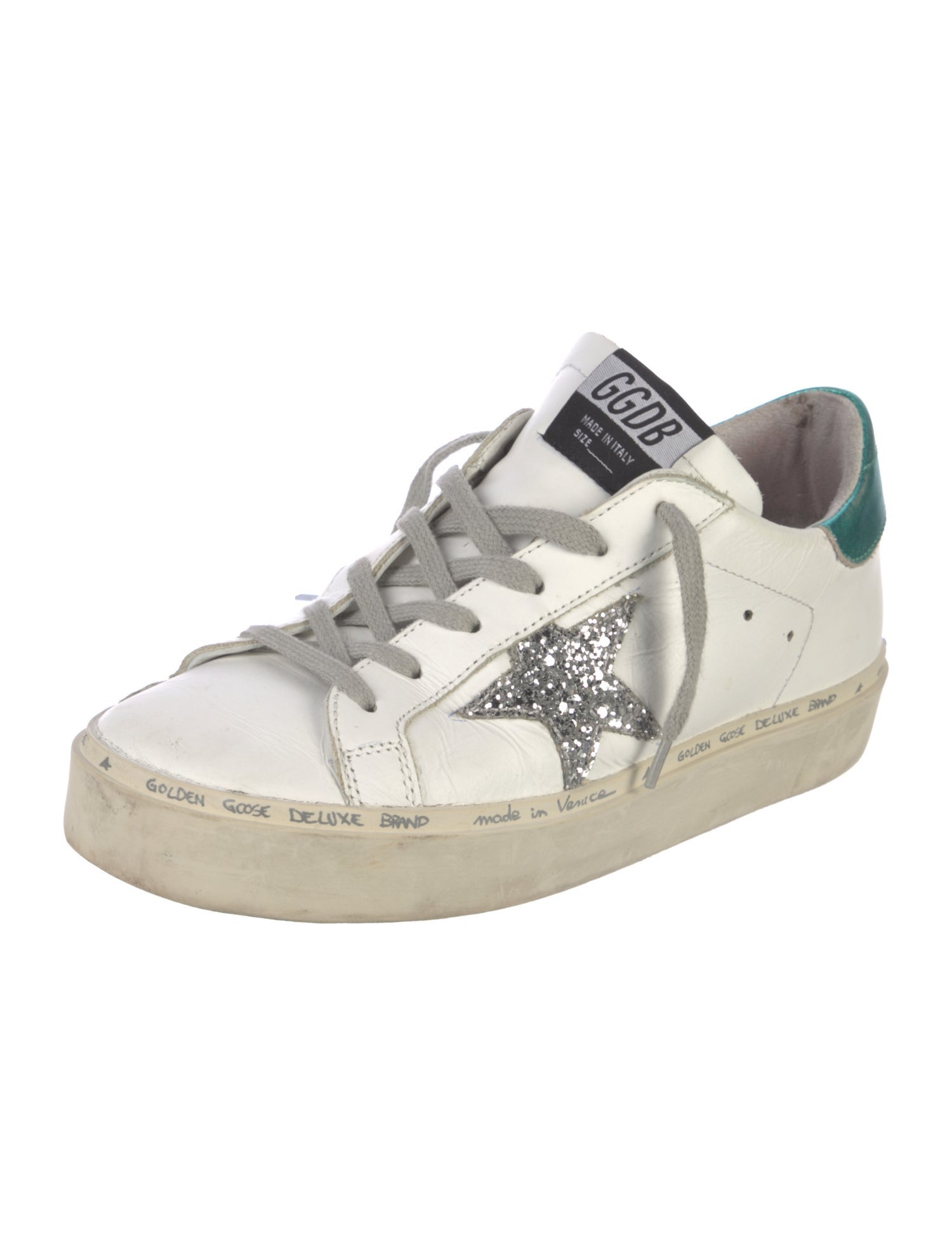 Golden Goose Leather Printed Sneakers