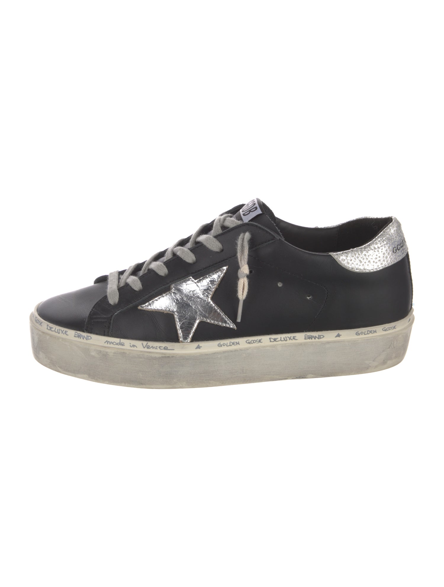 Golden Goose Leather Distressed Accents Sneakers