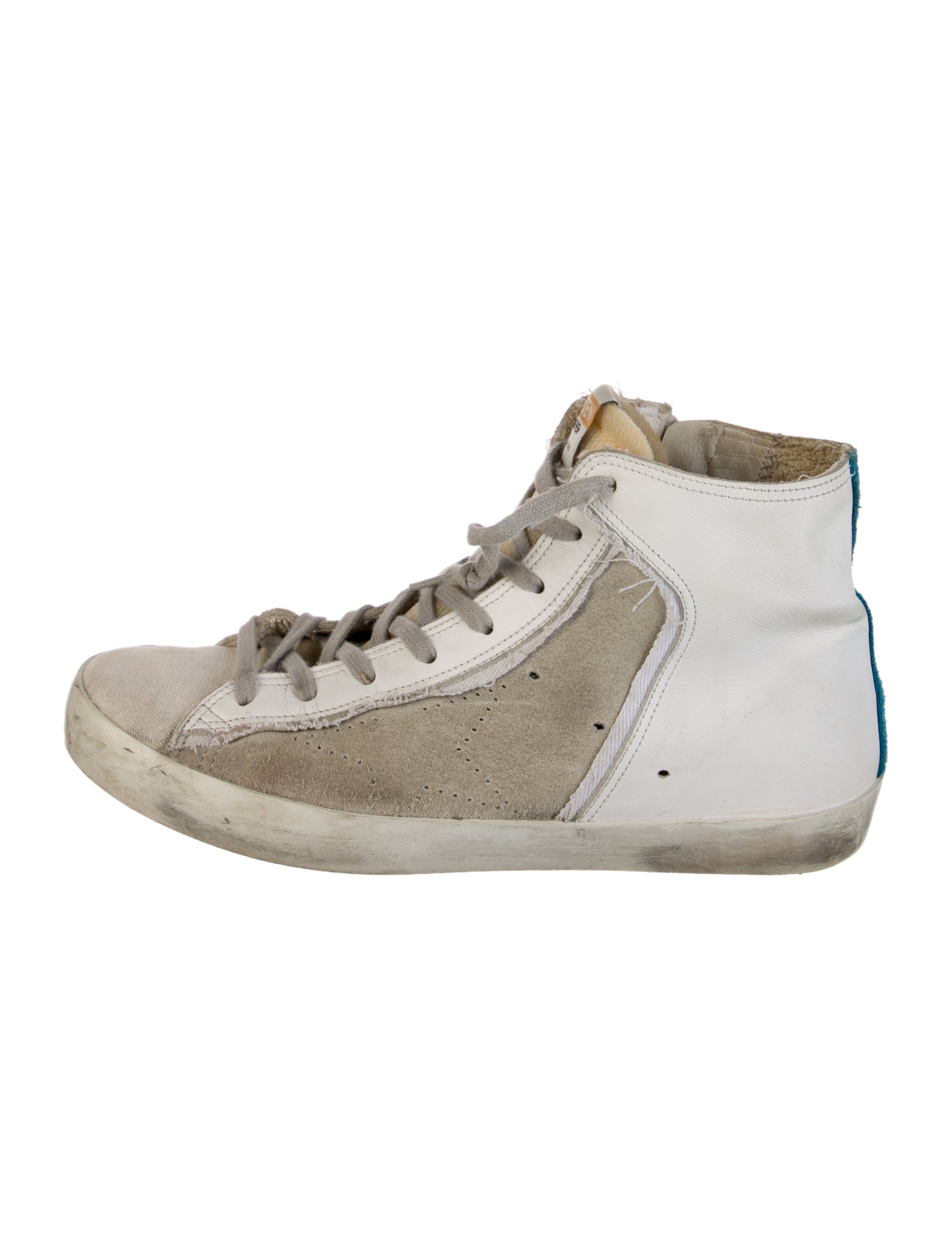 Golden Goose Leather Printed Sneakers