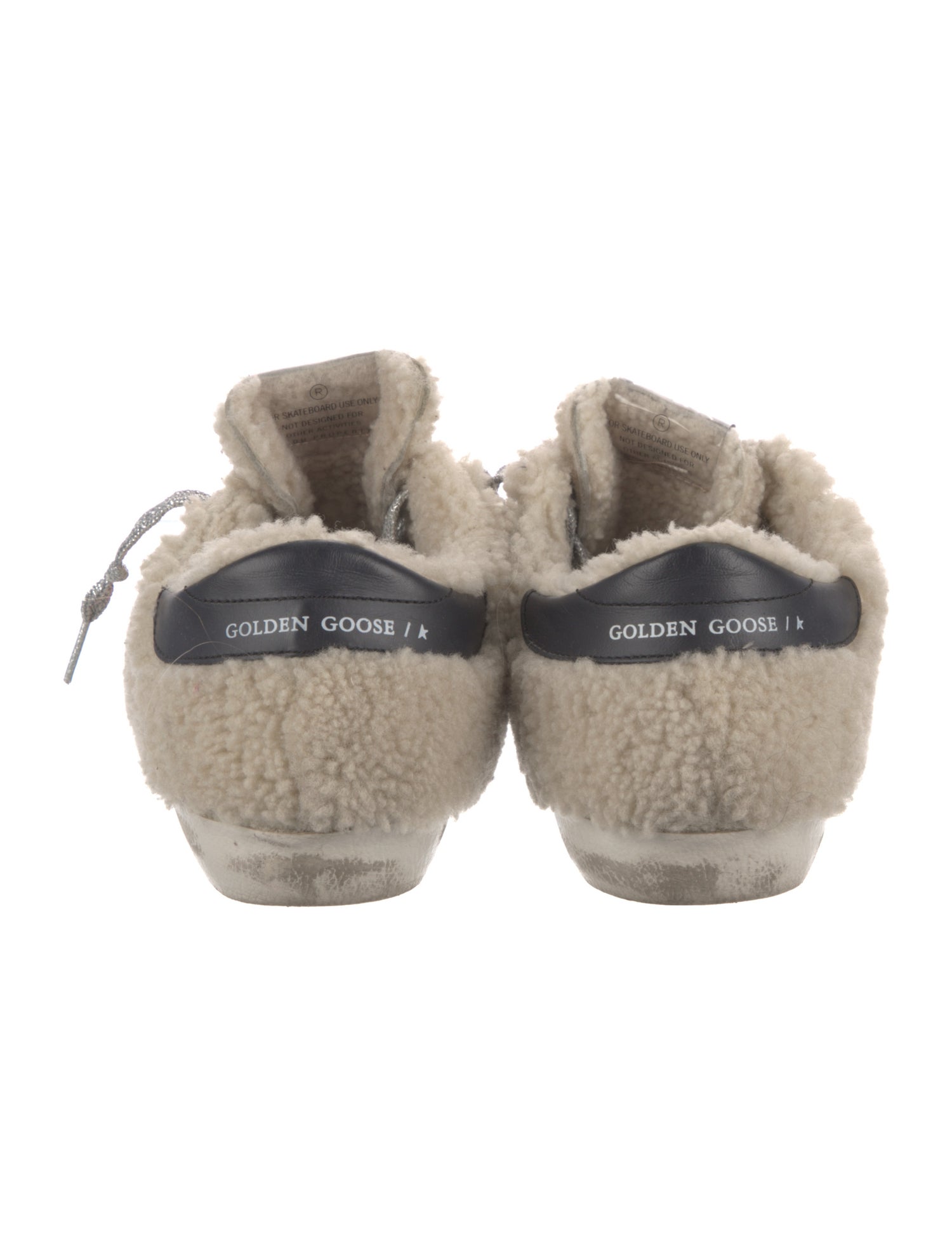 Golden Goose Shearling Glitter Accents Sneakers