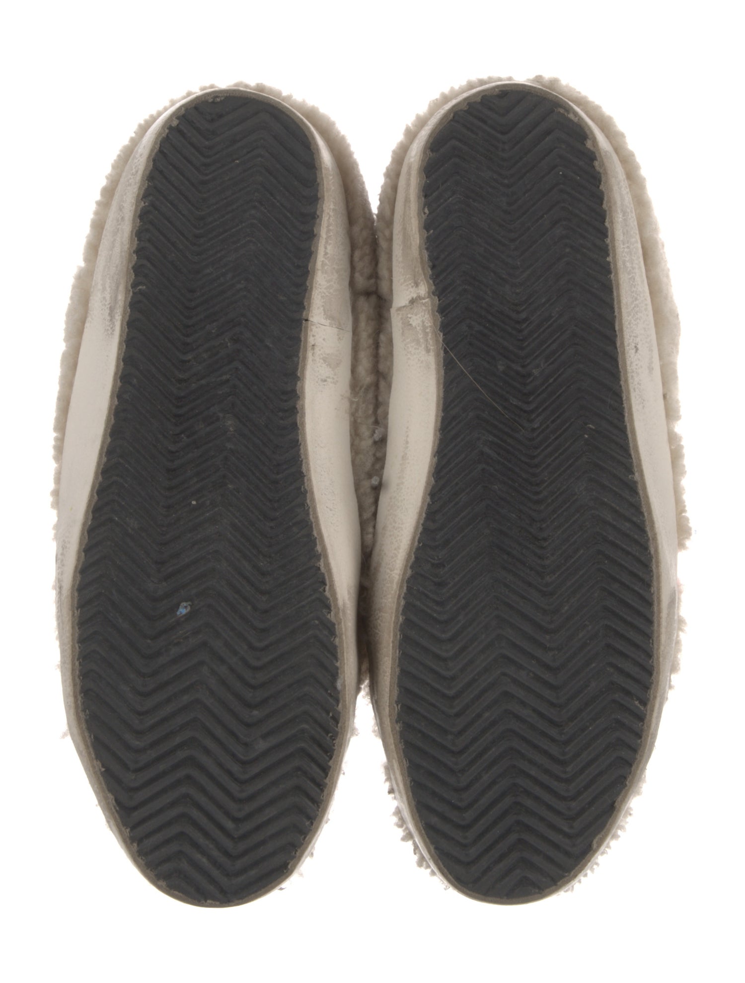 Golden Goose Shearling Glitter Accents Sneakers