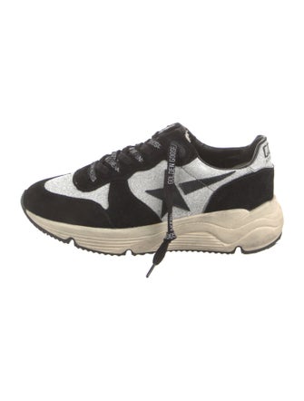 Golden Goose Suede Colorblock Pattern Sneakers