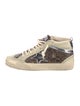 Golden Goose Leather Animal Print Sneakers