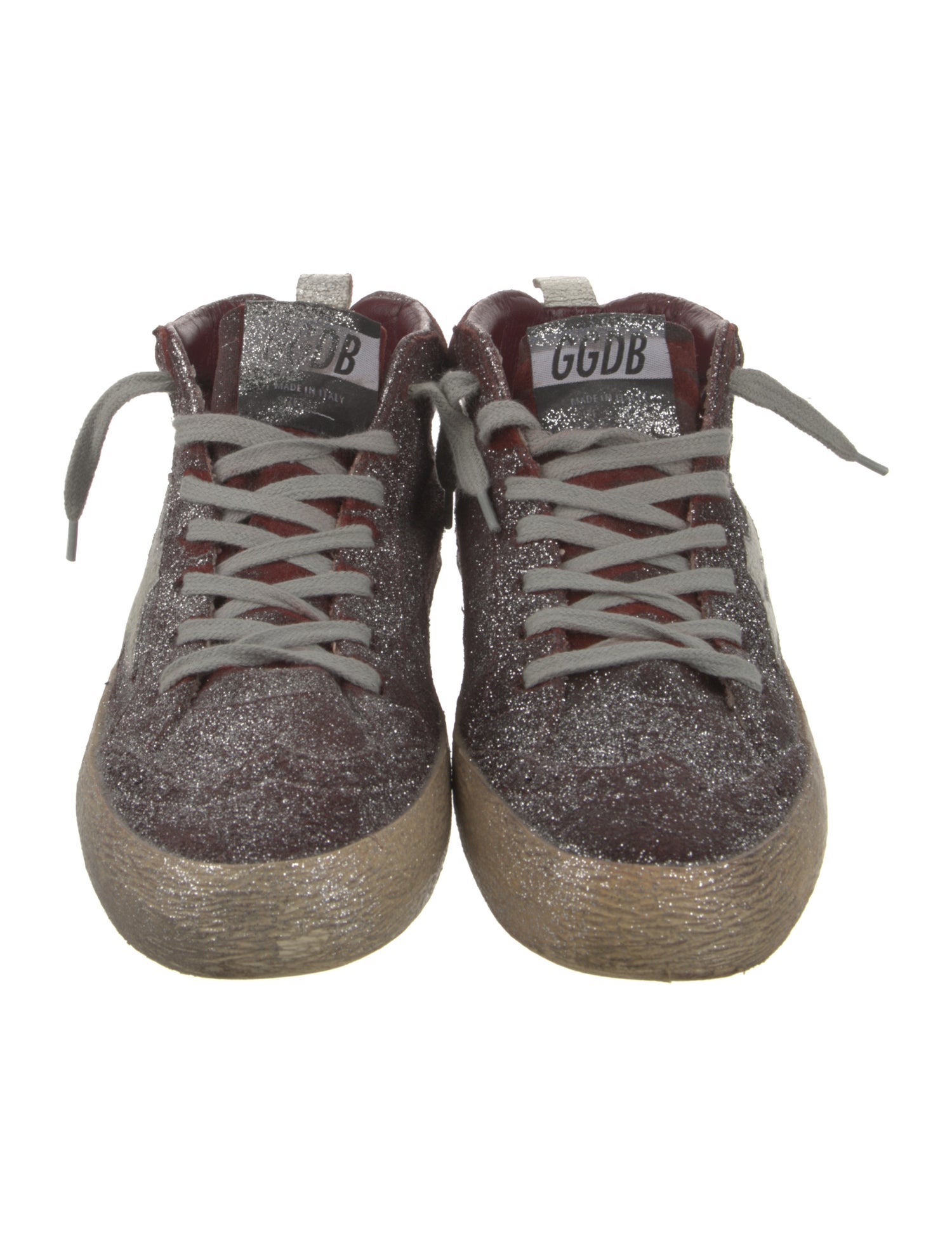 Golden Goose Glitter Printed Sneakers