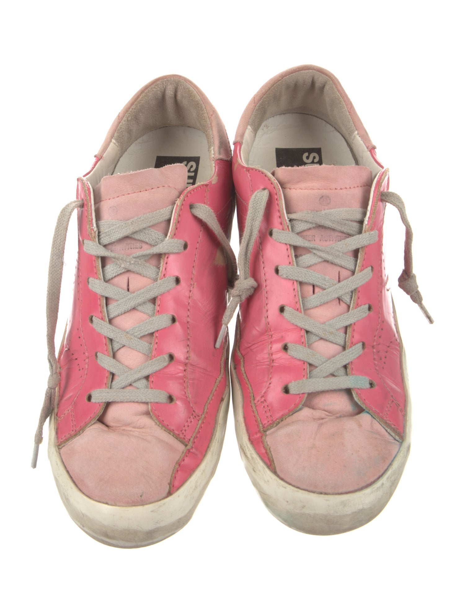 Golden Goose Leather Distressed Accents Sneakers