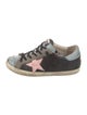 Golden Goose Leather Colorblock Pattern Sneakers