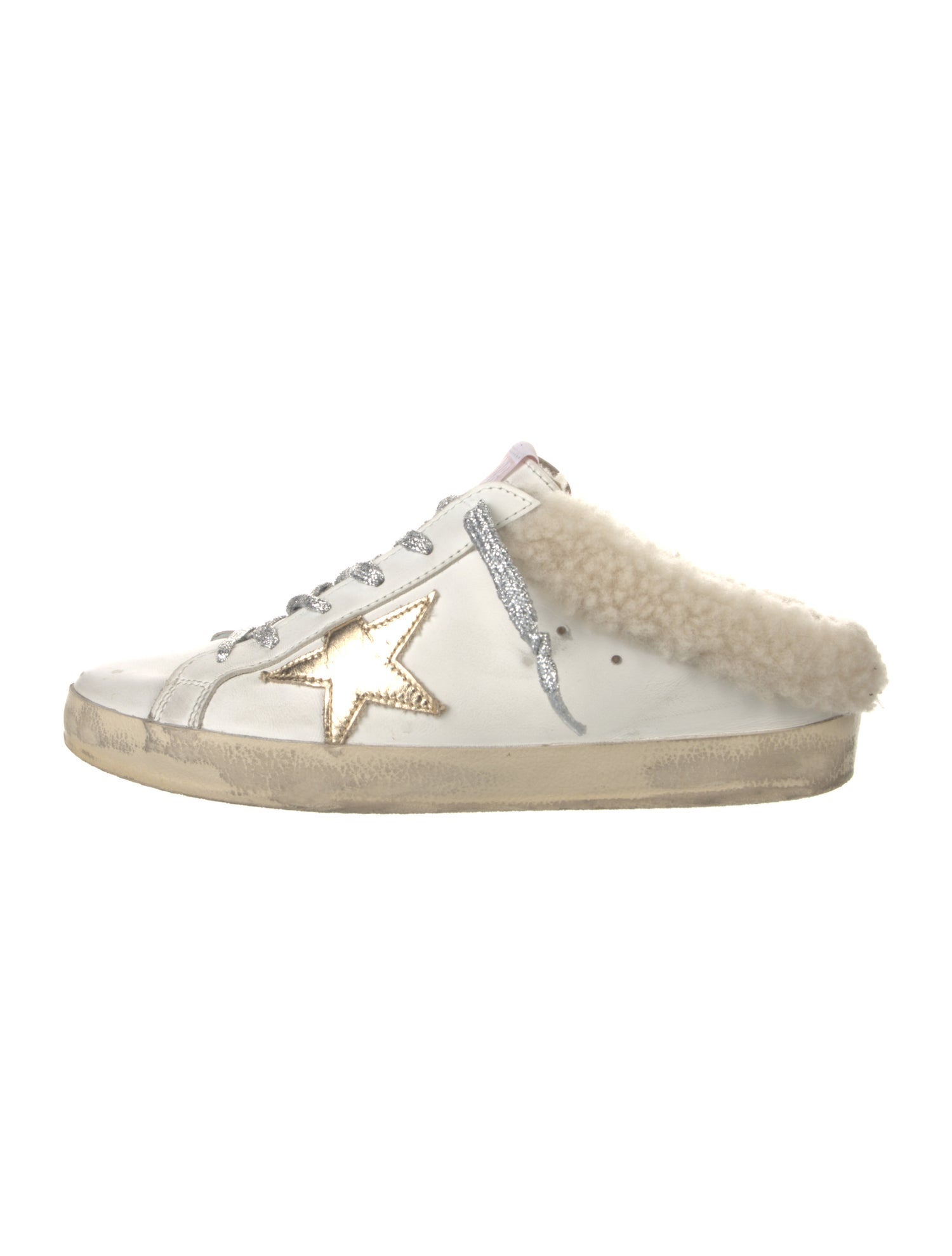 Golden Goose Leather Distressed Accents Sneakers