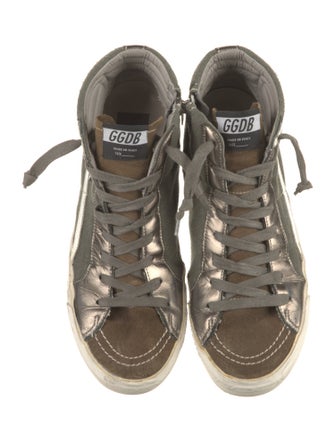 Golden Goose Suede Distressed Accents Sneakers