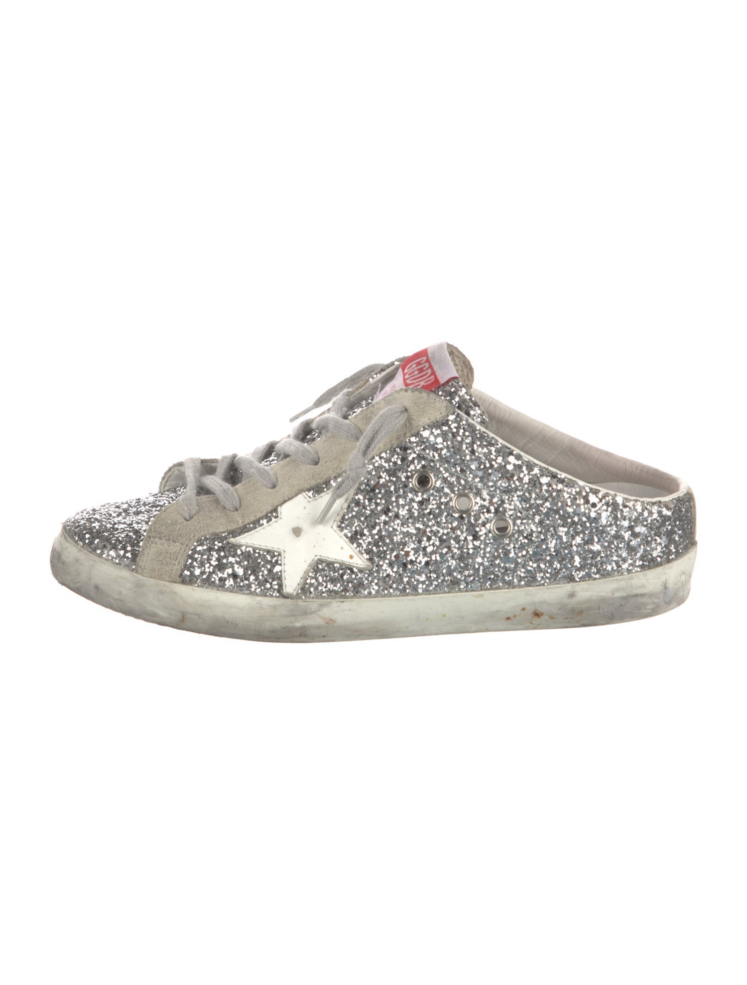 Golden Goose Glitter Distressed Accents Sneakers