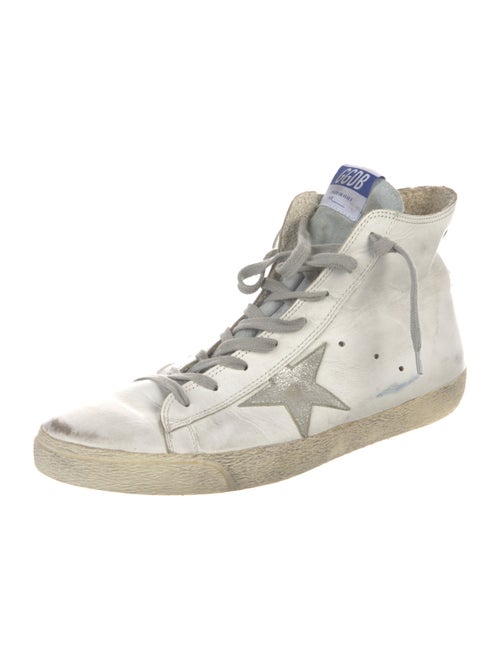 Golden Goose Leather Printed Sneakers