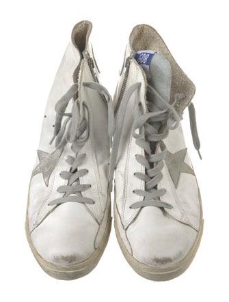 Golden Goose Leather Printed Sneakers