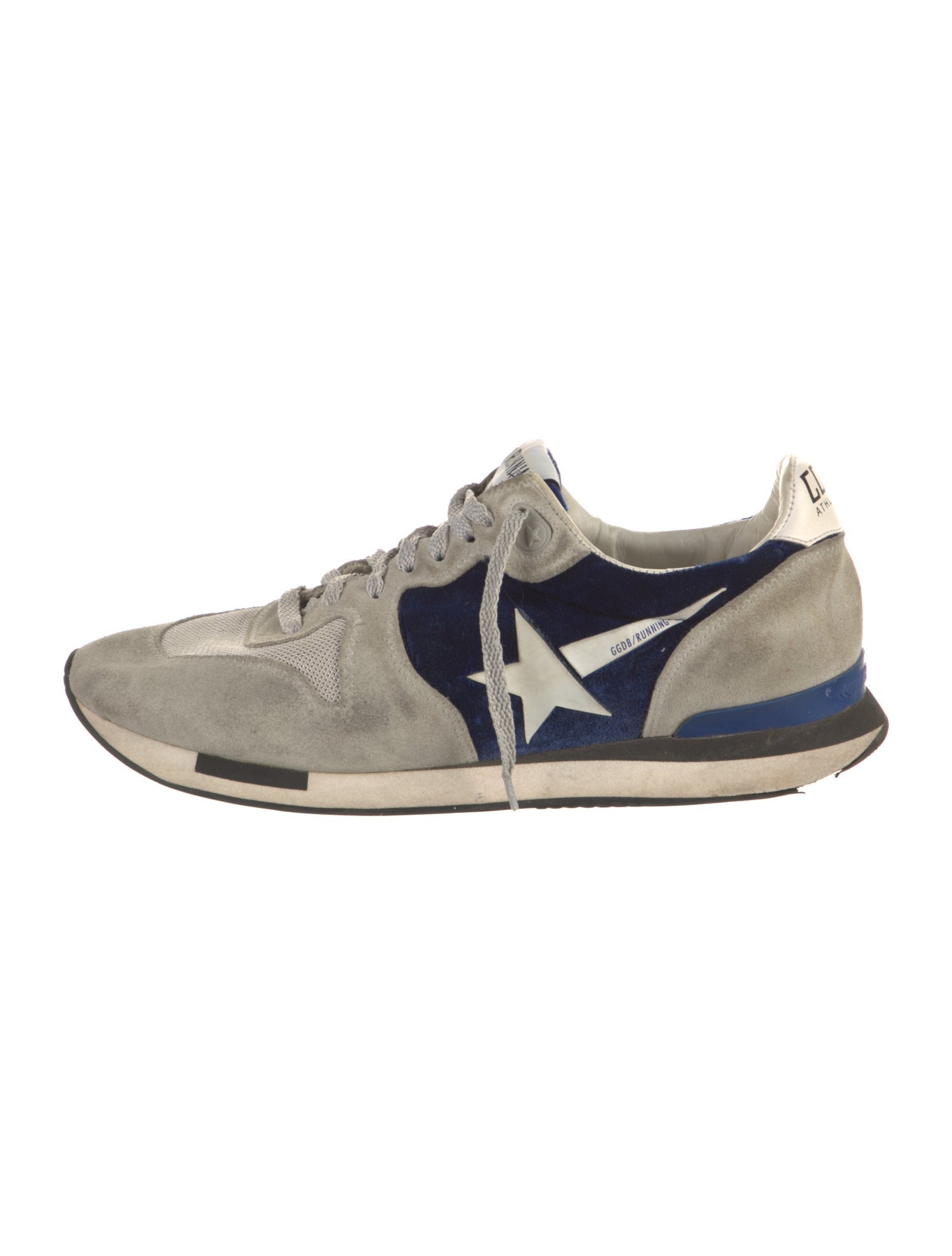 Golden Goose Suede Colorblock Pattern Sneakers