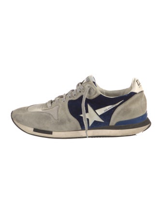 Golden Goose Suede Colorblock Pattern Sneakers