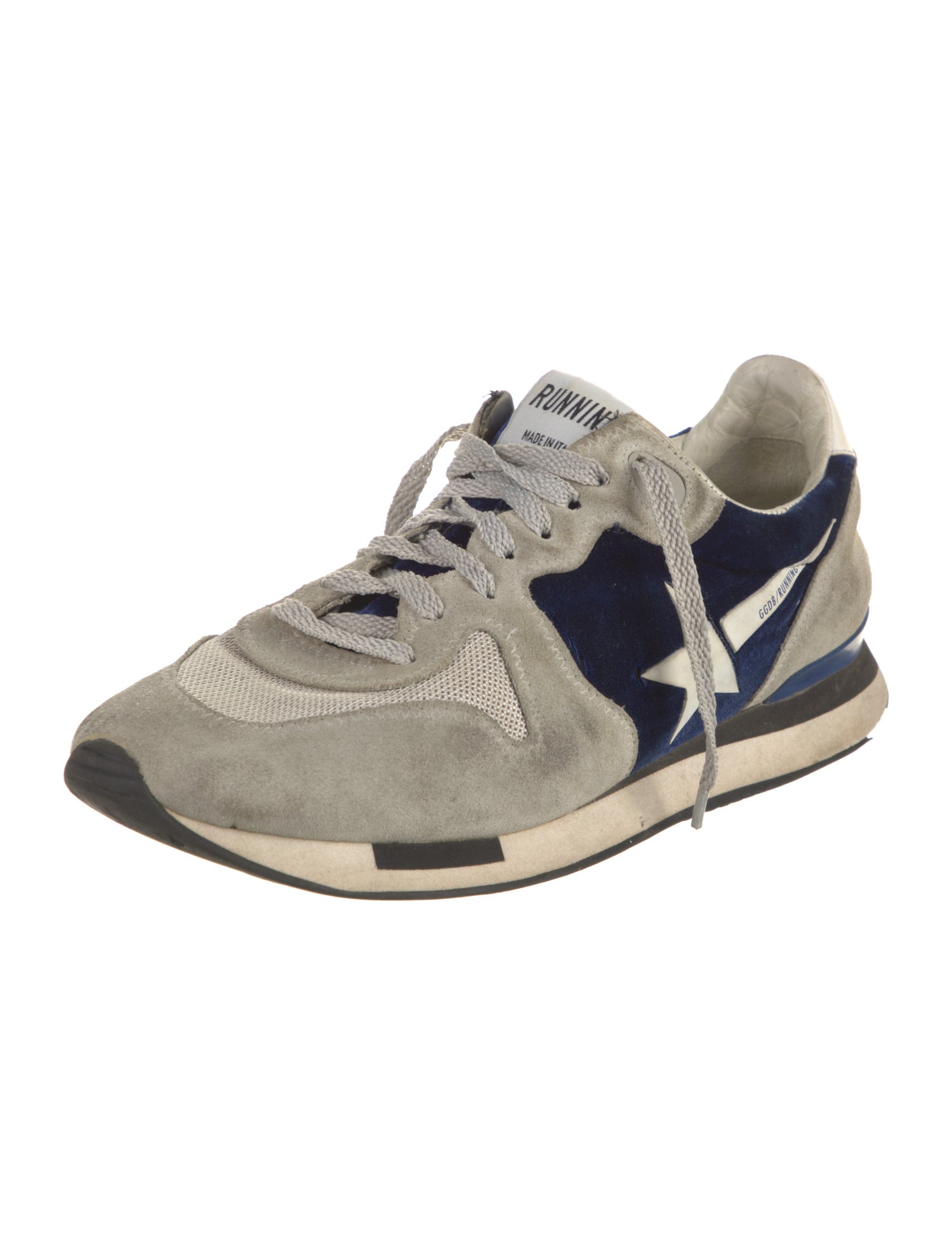 Golden Goose Suede Colorblock Pattern Sneakers