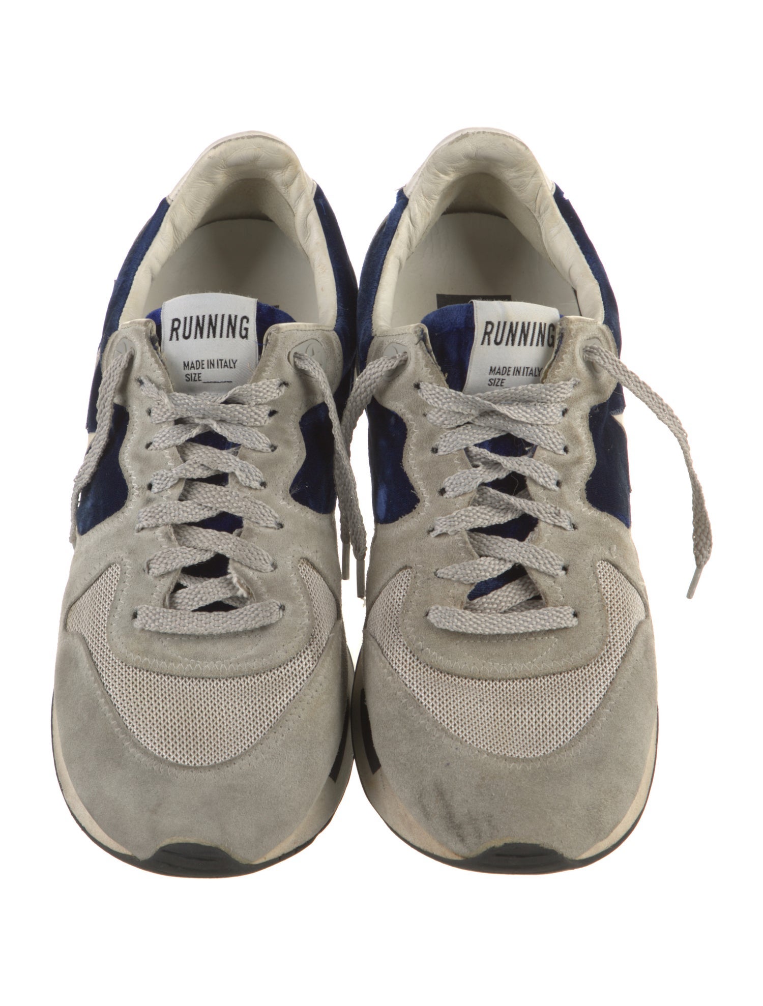 Golden Goose Suede Colorblock Pattern Sneakers