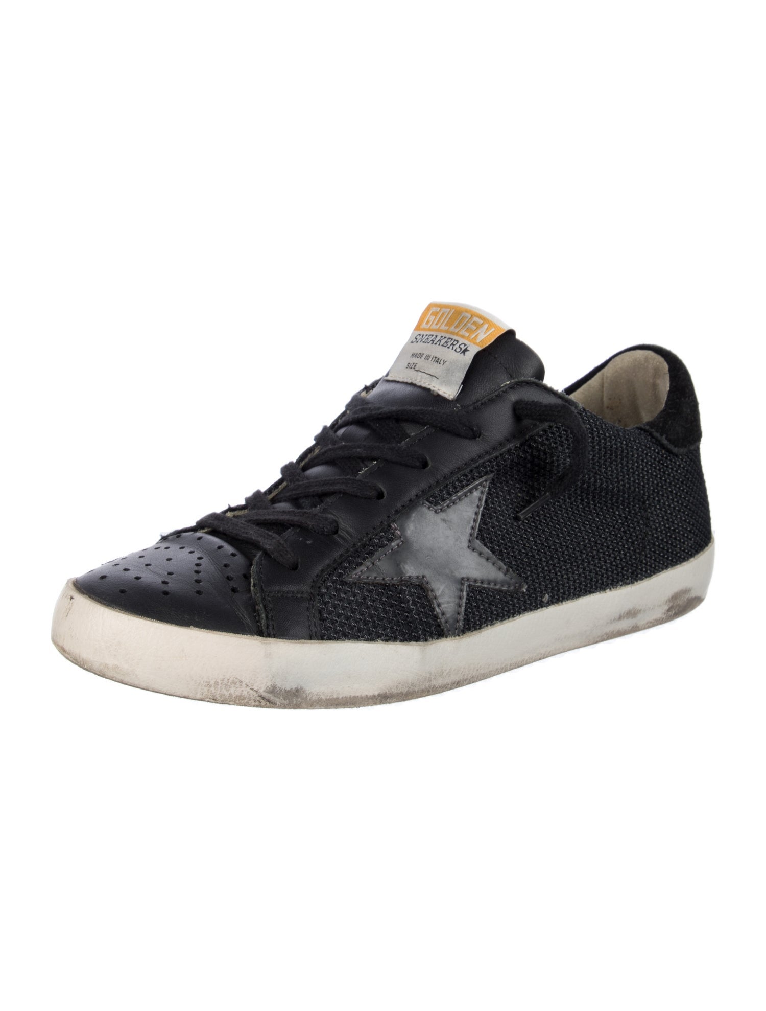 Golden Goose Leather Distressed Accents Sneakers