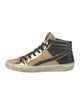 Golden Goose Leather Colorblock Pattern Sneakers