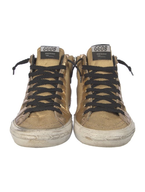 Golden Goose Leather Colorblock Pattern Sneakers