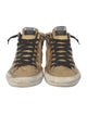 Golden Goose Leather Colorblock Pattern Sneakers