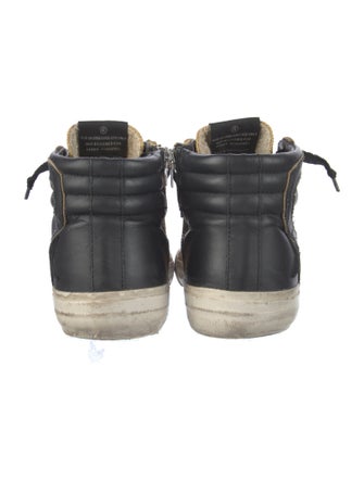 Golden Goose Leather Colorblock Pattern Sneakers