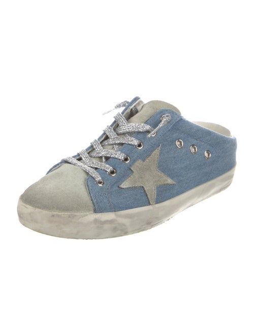 Golden Goose Denim Colorblock Pattern Sneakers