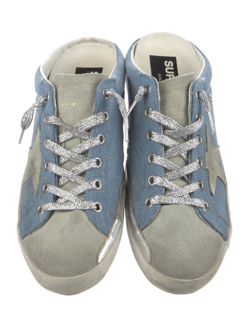 Golden Goose Denim Colorblock Pattern Sneakers