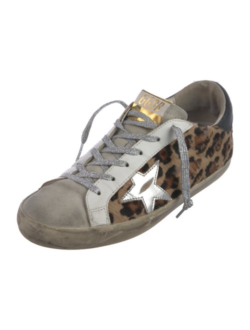 Golden Goose Ponyhair Animal Print Sneakers