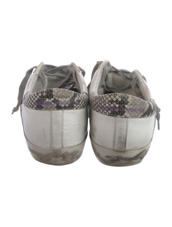 Golden Goose Leather Animal Print Sneakers