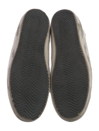 Golden Goose Leather Animal Print Sneakers