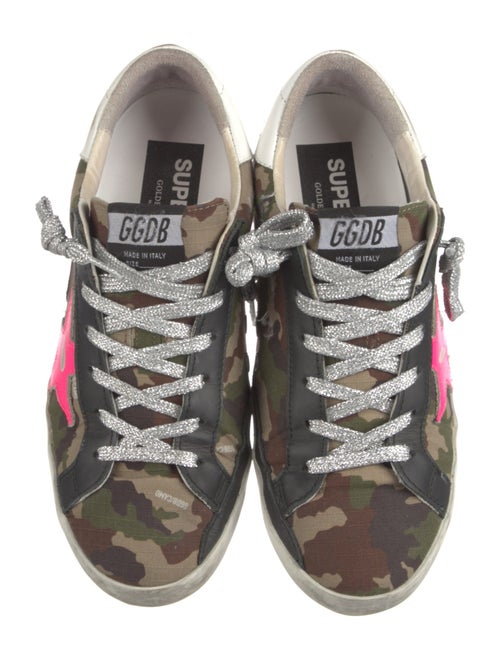 Golden Goose Canvas Camouflage Print Sneakers