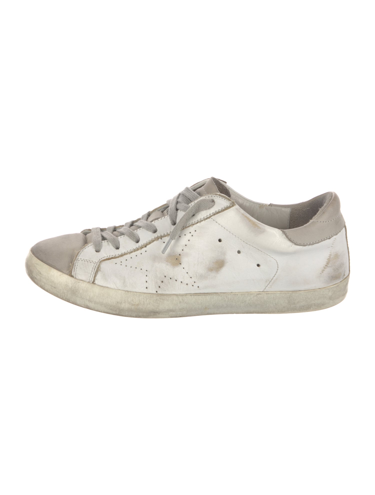 Golden Goose Leather Printed Sneakers