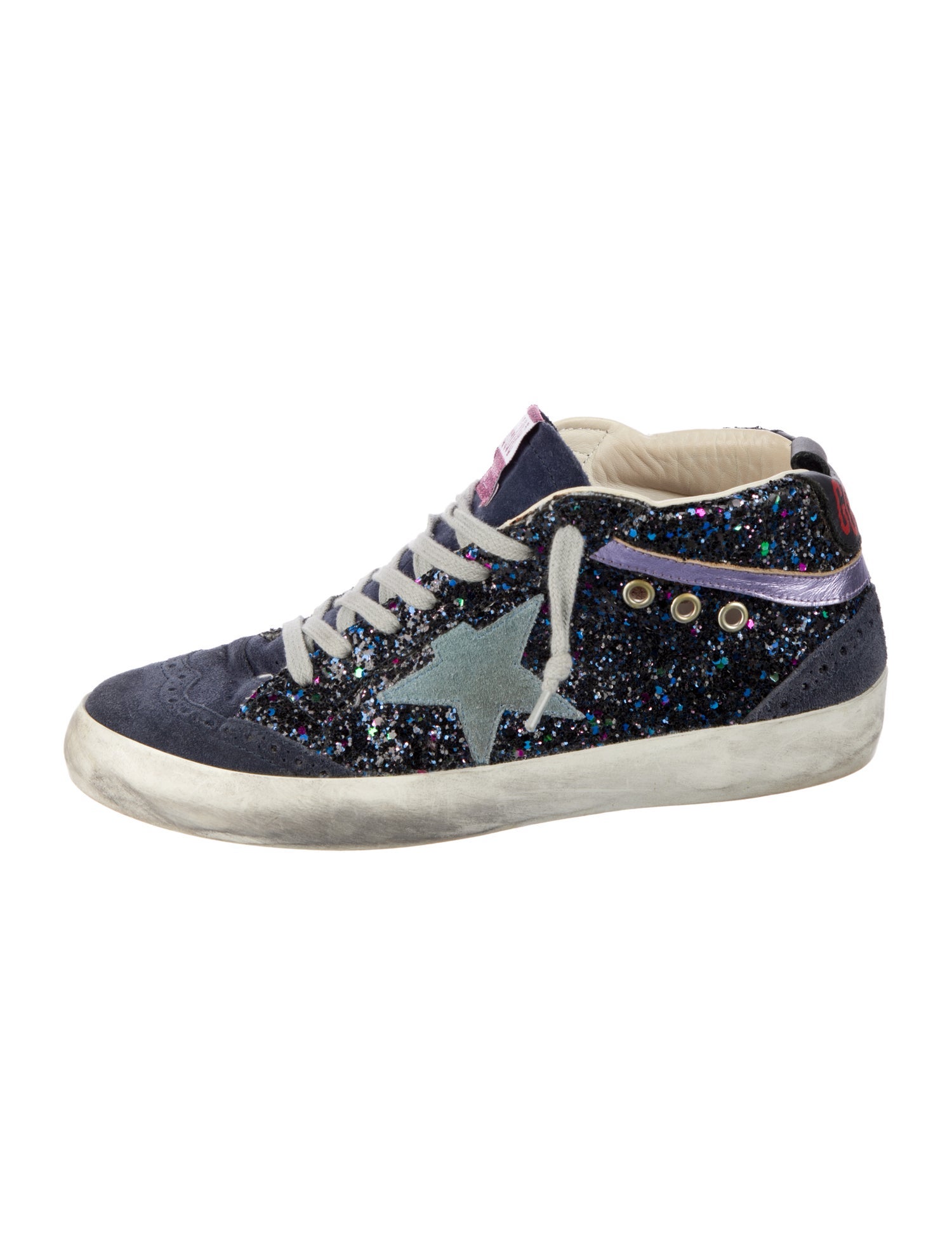 Golden Goose Glitter Printed Sneakers